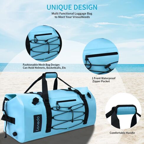 80L Duffle Travel Bag Waterproof Duffel Bag Marine Dry Bags Waterproof Backpack with Durable Straps & Handles for Kayaking Paddleboarding Boating Rafting Fishing Camping（Green） in Kuwait