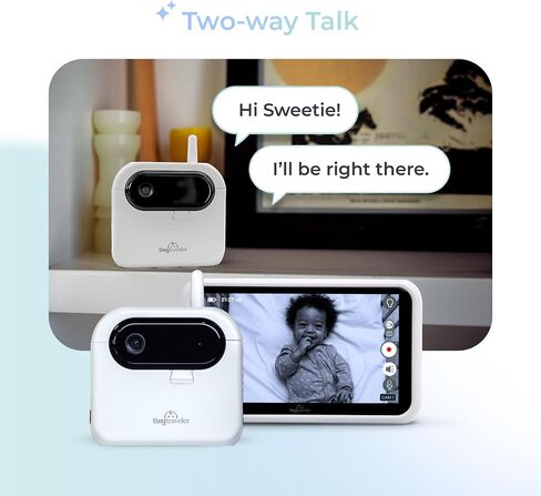 جهاز مراقبة سيارة الأطفال Tiny Traveler Ai الذكي اللاسلكي مع مجموعة السفر وبنك الطاقة - اكتشاف تنبيهات السلامة التي تعمل بالذكاء الاصطناعي، سياج افتراضي، رؤية ليلية طويلة المدى 1000 قدم - أبيض in Kuwait