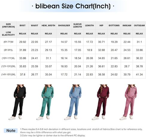 blibean المراهقات الخريف القطن نصف سحاب العرق الدعاوى الأطفال السراويل مجموعات الحجم 6-15 سنة in Saudi Arabia