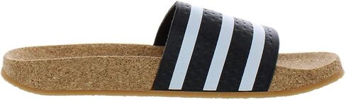 صندل Adilette الفلين الأصلي للسيدات من adidas أبيض/أسود/بني جديد (9 B(M) US) in Saudi Arabia