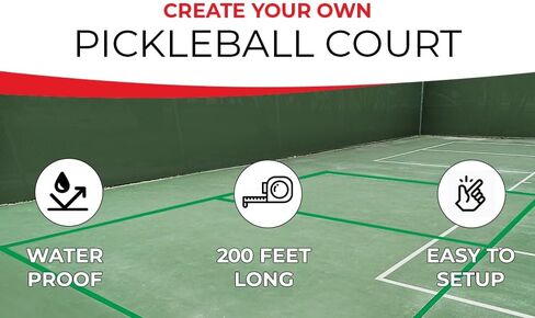 200 Feet Outdoor Pickleball Court Court Tape Blue, Extra Thick Outdoor Pickleball Tape, Make Your Own Pickleball Court, 2 inches Thick Tape, Extra Adhesive, Duct-Tape-Thickness, Durable. in Kuwait