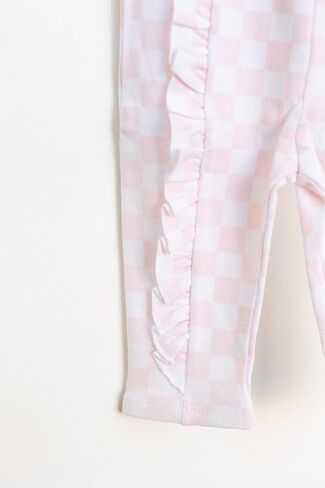 Baby Girl 2 Piece Long Sleeve Graphic Tee and Printed Ruffle Pant Set in Saudi Arabia