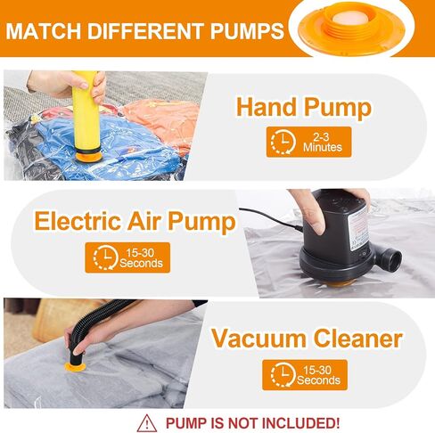 10 Storage Bags, Vacuum Storage Bags(5 Large and 5 Jumbo), Ideal Space-Saving Solution for Clothes, Blankets, Comforters and More, Perfect for Home Storage and Travel in Kuwait