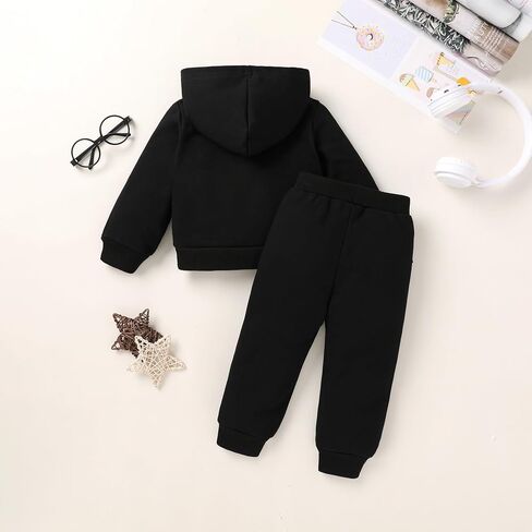 YOUNGER TREE Baby Clothes for Girls Boy Solid Color Hoodie and Sweatpants Outfit Toddler Sweatsuit in Kuwait
