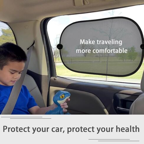 Huli Foldable Car Window Shades for Rear Windshield Breather Mesh Suction Cup Car Window Covers Sun Shade for Car Window Sunburn Protection(Rear Windshield/1Pc) in Saudi Arabia