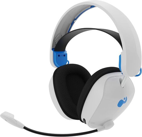 PDP Phantom Air Dual-Mode Wireless Gaming Headset for PlayStation: PS5, PS4, PC, Bluetooth Compatible, Rechargeable 35-Hour Battery, 50mm Drivers, On-ear Headphone Controls, Officially Licensed, White in Kuwait