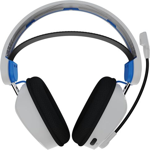 PDP Phantom Air Dual-Mode Wireless Gaming Headset for PlayStation: PS5, PS4, PC, Bluetooth Compatible, Rechargeable 35-Hour Battery, 50mm Drivers, On-ear Headphone Controls, Officially Licensed, White in Kuwait