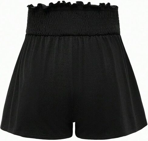 شورتات الحمل النسائية من MakeMeChic مكونة من قطعتين بخصر مطاطي وزهور وواسعة الساق مكشكشة ومكشكشة للحمل in Saudi Arabia