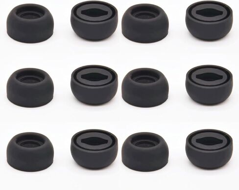 6 أزواج من رؤوس الأذن السيليكون لسماعات Samsung Galaxy Buds Pro، 3 أحجام بديلة من أطراف الأذن المضادة للانزلاق مع شبكة حماية من الغبار لـ Galaxy Buds Pro، زعانف أذن مرنة SM-R190 في علبة الشحن - أسود in Kuwait