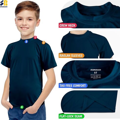 قميص سباحة للفتيات من Rashguard بأكمام قصيرة للأطفال الصغار والشباب، قميص Rashguard المائي بعامل حماية من الأشعة فوق البنفسجية 50+ للسباحة والصيد وعامل حماية من الشمس SPF أرجواني فاتح 5T in Saudi Arabia