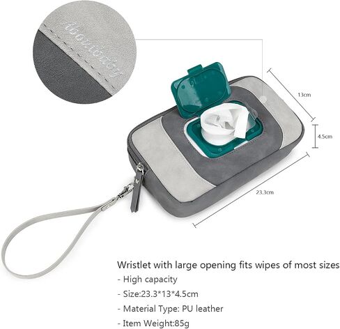 Baby Wipes Dispenser Car Tissue Box Portable Travel Wipes Case Tissue Holder for Car Visor Seat Back or Outdoor (Grey) in Saudi Arabia