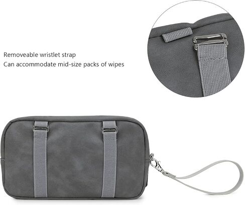 Baby Wipes Dispenser Car Tissue Box Portable Travel Wipes Case Tissue Holder for Car Visor Seat Back or Outdoor (Grey) in Saudi Arabia