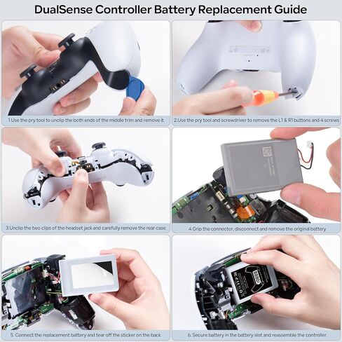 2 Packs PS5 Controller Battery, 8880mWh High Capacity PS5 Controller Battery Replacement, Reliable PS5 Battery, PS5 Battery Pack for Extended Gaming, PS5 Rechargeable Battery Pack in Kuwait
