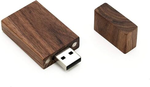5 Pack Rectangle Walnut Wood 2.0/3.0 USB Flash Drive USB Disk Memory Stick with Wooden (2.0/1GB) in Saudi Arabia