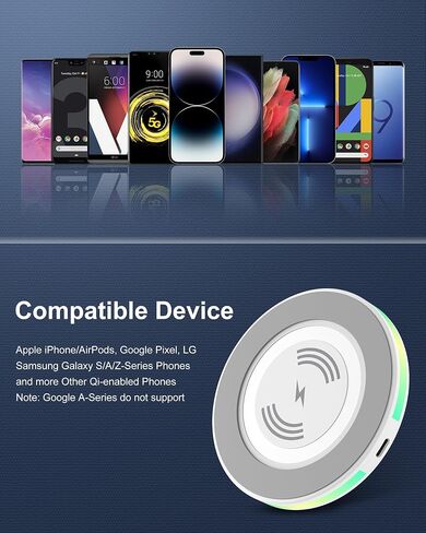 لوحة شحن لاسلكية 15 وات Galaxy S24 Ultra لهاتف Samsung Galaxy S24 Ultra 5G S23 Plus Z Flod 6 QI Android محطة شاحن لاسلكية لهاتف Apple iPhone 16 Pro Max 16Pro 16 Plus 15 Cargador Mat شحن سريع in Saudi Arabia