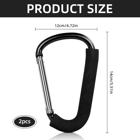 مشابك عربات التي تجرها الدواب الكبيرة العالمية، ومشابك عربة الأطفال، وخطافات عربة الأطفال المعدنية، وخطاف عربة الأطفال، ومشبك خطاف عربة الأطفال، ومشبك خطافات عربة الأطفال القوي للغاية لتعليق المحافظ، وحقيبة الحفاضات، وأكياس التسوق (قطعتان) in Kuwait