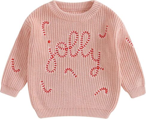 YOKJZJD Newborn Toddler Baby Girl Boy Christmas Outfit Chunky Knit Sweater Warm Sweatshirt Long Sleeve T-Shirt Fall Clothes in Saudi Arabia