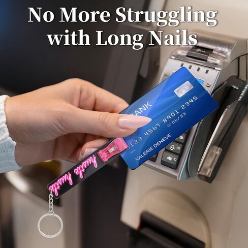 Credit Card Grabber for Long Nails,Card Grabber Card Clip for Long Nails Credit Card Puller Keychain Debit Bank Card Grabber Women Atm Keychain and Plastic Card Clip for Long Nail Art Design in Saudi Arabia