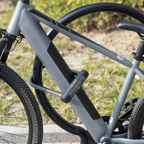Via Velo Bike U Lock and Cable | Pro U Lock 20CrMnTi Steel Anti-Theft Lock with Bracket and 1.2m Cable and Sold Secure Gold Approval for Road, Mountain, Electric, Folding Bikes and Electric Scooters in Saudi Arabia