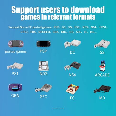 Dosnura RG353P Handheld Game Console Linux and Android Dual OS RK3566 64BIT 64G TF Card 4420+ Classic Games 3.5 Inch IPS Screen 3500mAh Battery Support 5G WiFi 4.2 Bluetooth(RG353P-Black) in Saudi Arabia