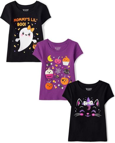 The Children's Place Baby Girls' and Toddler Assorted Everyday Graphic T-Shirts,multipacks in Saudi Arabia