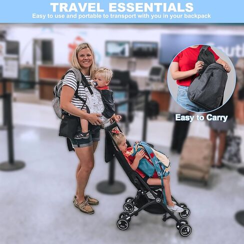 Baby Airplane Bed, Baby Travel Essentials for Flying, Toddler Airplane Seat Extender Must Haves, Plane Portable High Chair Harness Seat for Infant (Gray) in Kuwait