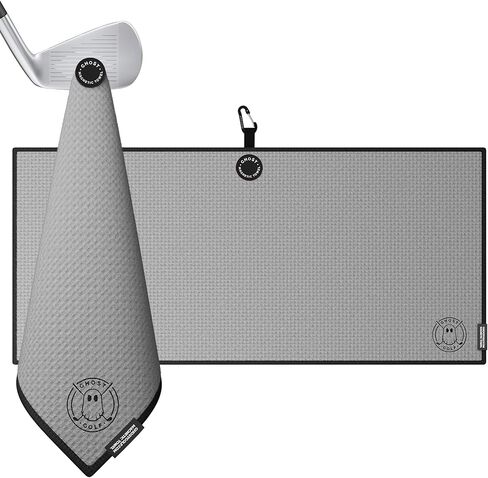 Ghost Golf Magnetic Towel (Caddie) - Premium Ultra-Absorbent Microfiber Golf Towel with Magnet for Golf Carts or Clubs - 18" x 40" Golfing Gear - Waffle Weave Pattern (Dark Grey) in Saudi Arabia