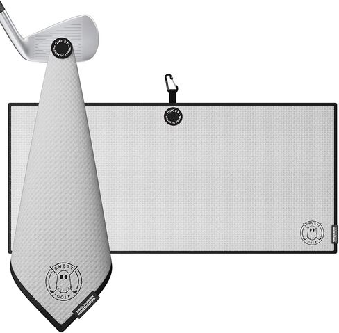 Ghost Golf Magnetic Towel (Caddie) - Premium Ultra-Absorbent Microfiber Golf Towel with Magnet for Golf Carts or Clubs - 18" x 40" Golfing Gear - Waffle Weave Pattern (Dark Grey) in Saudi Arabia