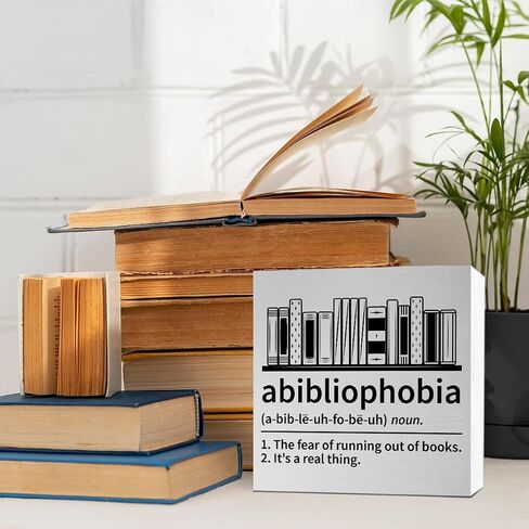 Book Lover Decor Wooden Box Sign, Bookworm Nerd Bookish Librarian Desk Decoration Home Bedroom Office Bookshelf Decor, Reader Book Lover Gifts for Women Teens Girls, Books Are My Love Language in Saudi Arabia