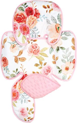 Infant Car Seat Insert, 2-in-1 Baby Car Seat Head Support for Newborn Girls Boys, Soft Baby Neck Support and Body Cushion for Car Seat, Stroller, Bouncer (RainbowStar) in Saudi Arabia