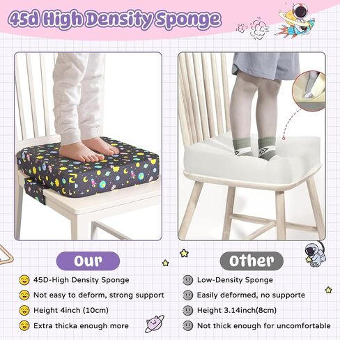 Booster Seat for Dining Table, Toddler Booster Seat for Dining Table with Safety Buckles, Anti-Scratch Easy Cleaning Kids Toddler Booster Seat for Table in Saudi Arabia