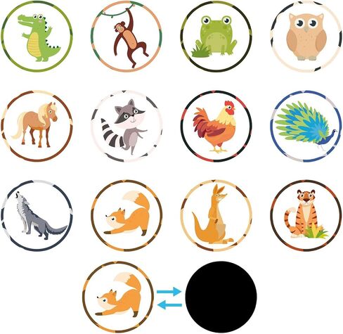 24pcs Potty Training Seat Magic Sticker, Reusable Potty Training Stickers Potty Targets Stickers Training Toilet Target Stickers Color Changing Pee Stickers for Boys Kids (Wildlife) in Saudi Arabia