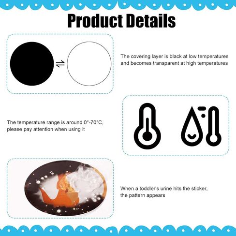 24pcs Potty Training Seat Magic Sticker, Reusable Potty Training Stickers Potty Targets Stickers Training Toilet Target Stickers Color Changing Pee Stickers for Boys Kids (Wildlife) in Saudi Arabia