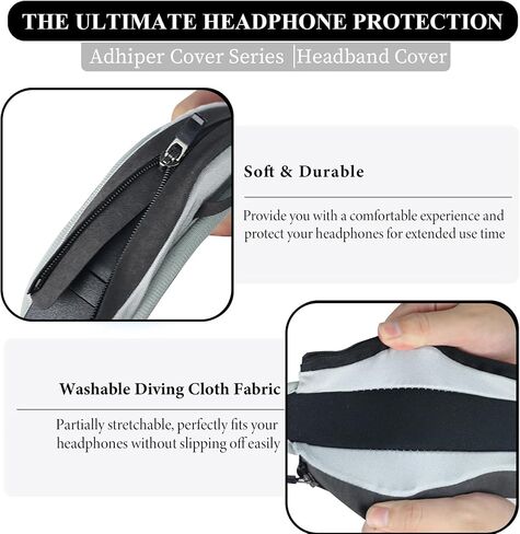 Adhiper Headband Cover for Sennheiser HD450BT & Sony WH-1000XM5, WH-1000XM4, WH-XB910N, WH-CH720N Headphones, Headband Protector Case for Beats Bose Skullcandy Anker JBL Jabra Headphones Accessories in Saudi Arabia