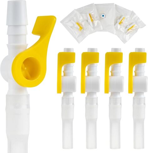 10 Pcs Ximter Comfort Flow Catheter Valves - Easy to Use Lever Tap, Smooth Edges, and Tubing for Optimal Urine Drainage Comfort (10 Pack) in Saudi Arabia