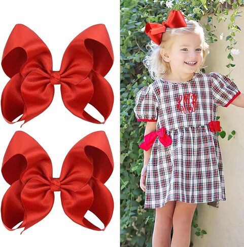 5.5 بوصة 2 قطعة من فيونكات الشعر الذهبية الصفراء للفتيات من شريط Grosgrain ملحقات شعر الأطفال الصغار مع مشابك التمساح للأطفال الصغار والبنات والأطفال المراهقين in Kuwait