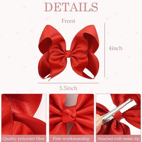 5.5 بوصة 2 قطعة من فيونكات الشعر الذهبية الصفراء للفتيات من شريط Grosgrain ملحقات شعر الأطفال الصغار مع مشابك التمساح للأطفال الصغار والبنات والأطفال المراهقين in Kuwait