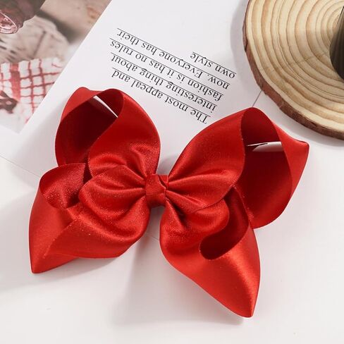 5.5 بوصة 2 قطعة من فيونكات الشعر الذهبية الصفراء للفتيات من شريط Grosgrain ملحقات شعر الأطفال الصغار مع مشابك التمساح للأطفال الصغار والبنات والأطفال المراهقين in Kuwait