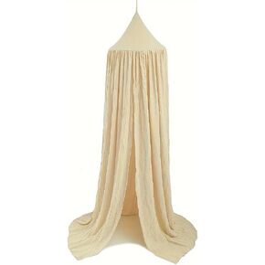 مظلة سرير قطنية للأطفال، ستارة معلقة لسرير الأطفال في غرفة الأطفال، شبكة ناموسية، مخبأ، زينة زاوية القراءة للأطفال، لون باستيل محايد للأولاد والبنات (كاكي) in Kuwait