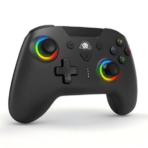 PeriphX Wireless Switch Controllers for Nintendo Switch,6-Axis Gyro,Turbo Function,7-Color RGB Lights,Compatible with Switch/ Lite/OLED/PC/iOS, All Functions Included with a Stylish Design and Cute Color