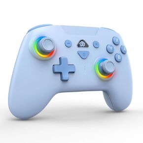 وحدات تحكم التبديل اللاسلكية PeriphX لجهاز Nintendo Switch، جيروسكوبي 6 محاور، وظيفة توربو، مصابيح RGB بـ 7 ألوان، متوافقة مع Switch/ Lite/OLED/PC/iOS، جميع الوظائف متضمنة بتصميم أنيق ولون لطيف