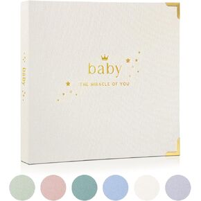 Keepsake Baby Memory Book for Baby Boys and Girls - Baby's First 5 Year Book - Baby Journal Scrapbook Photo Album - Gender Neutral Baby Milestone Book for New Parents - Childhood Memory Book for Baby