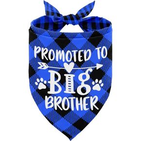 Dog Bandana, Promoted to Big Brother Dog Bandana, Dog Scarf Classical Black Printing, Dog Scarf Accessories, Dog Bandana Pet Scarf, Pet Black Scarf Gender Reveal Accessories, Dog Bandana Gift (B28)