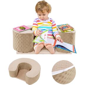 MABOZOO Sit Up Pillow for Baby, Foam Baby Floor Seat Baby Support Seat Baby Sitting Pillow for Sit Balance, Soft Infant Sitting Support Sit Support Ring for Babies, Infants and Toddlers (Blue)