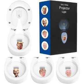 Toilet Night Light Projector Motion Activated, Fun LED with Animated Pictures and Cartoons - Potty Training & Bathroom Decor - Sensor-Activated Novelty Nightlight