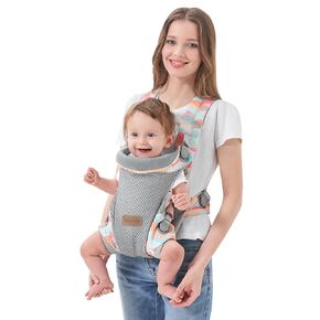 Baby Carrier Newborn to Toddler, Cozy Baby Wrap Carrier,M-Shaped Sitting Posture,Ergonomic Adjustable Holder Portable Convertible Front and Back Carrying(Diamond)