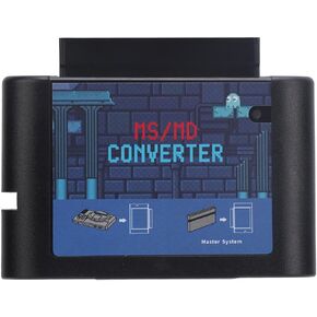 for Retron Mega Drive Converter, MS to MD Game Card Adapter Converter for Retron 5 3 2 for Mega Drive for Genesis (Black Transparent)