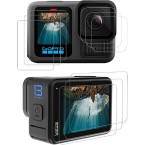 CYNOVA 9pcs Screen Protector for Go Pro HERO 13 Black, 3 Pack Ultra Clear Tempered Glass Screen Protector designed for Go Pro HERO 13 Accessories, Media Mod, Protective Housing, Floaty Case Friendly, Bubble Free, Anti-Scratch