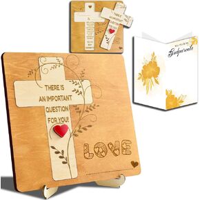 Will You Be My Godparents Proposal Gifts - Rustic Godparents Picture Frame from Godkids Gifts for Godfather and Godmother, Baptism Gifts for Godparents from Godson, Godparents Present Asking Card