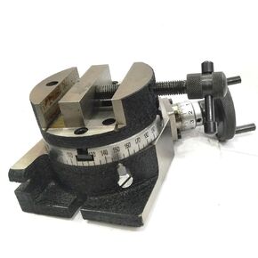 Milling Indexing 4"/ 100 Mm Rotary Table Quality Precision Horizontal Vertical With Suitable Round Vices & Clamping T Nut Bolts (With 80 MM Round Vice)